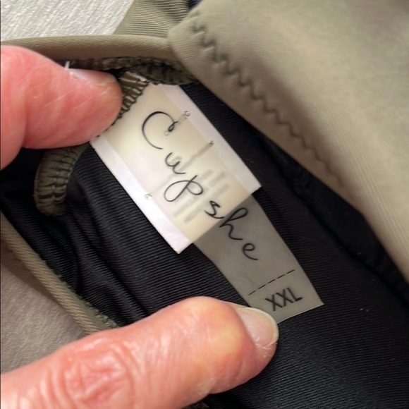 CUPSHE Halter One Piece Swimsuit in Black and Olive Mesh Cut-Out, Size XXL - Picture 2 of 10